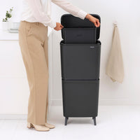 Dark Grey Brabantia Sortup Recycle Bin Hi 20+25 Litre Angle Inner Bucket