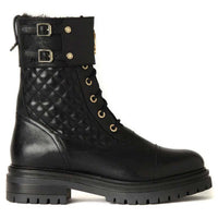 Black Holland Cooper Womens Camden Biker Boot Side View