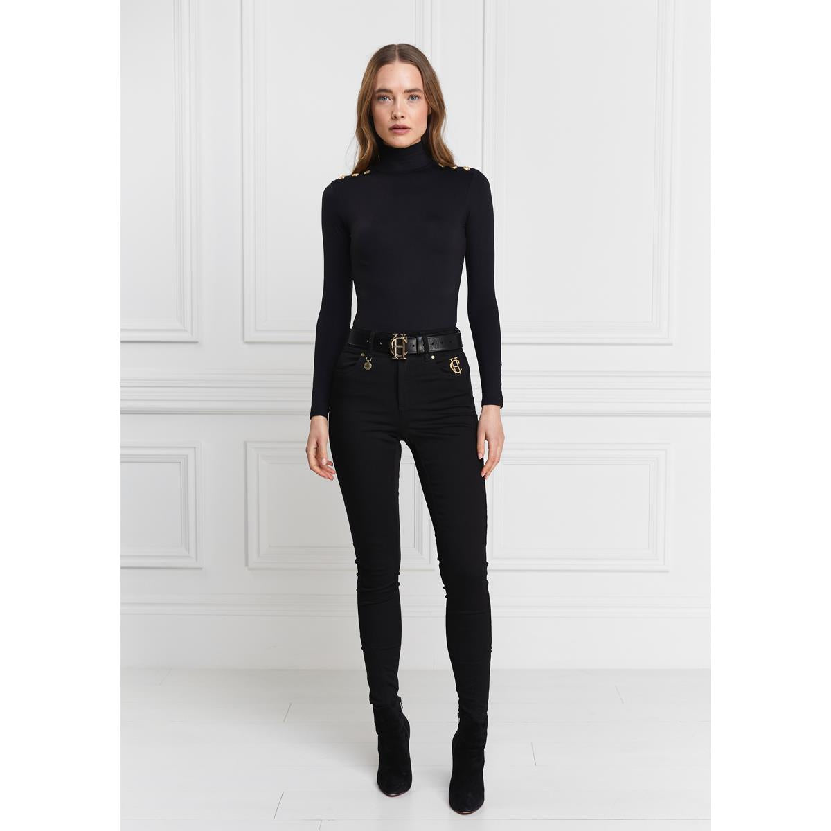 Black Holland Cooper Womens Jodhpur Jean