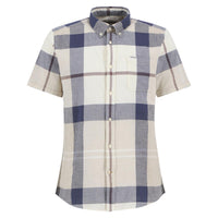 Oban Mist Tartan Barbour Mens Douglas Short Sleeve Tailored Shirt
