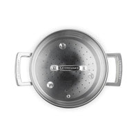 Le Creuset 3-ply Stainless Steel 20cm Casserole with Steamer Set Top View