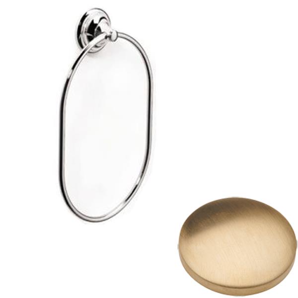 Brushed Gold unlacquered Samuel Heath Fairfield Towel Ring N9538