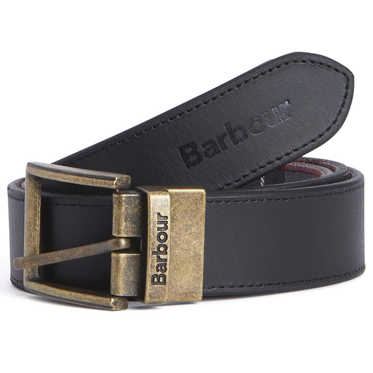 Black/Modern Tartan Barbour Tartan Reversible Belt