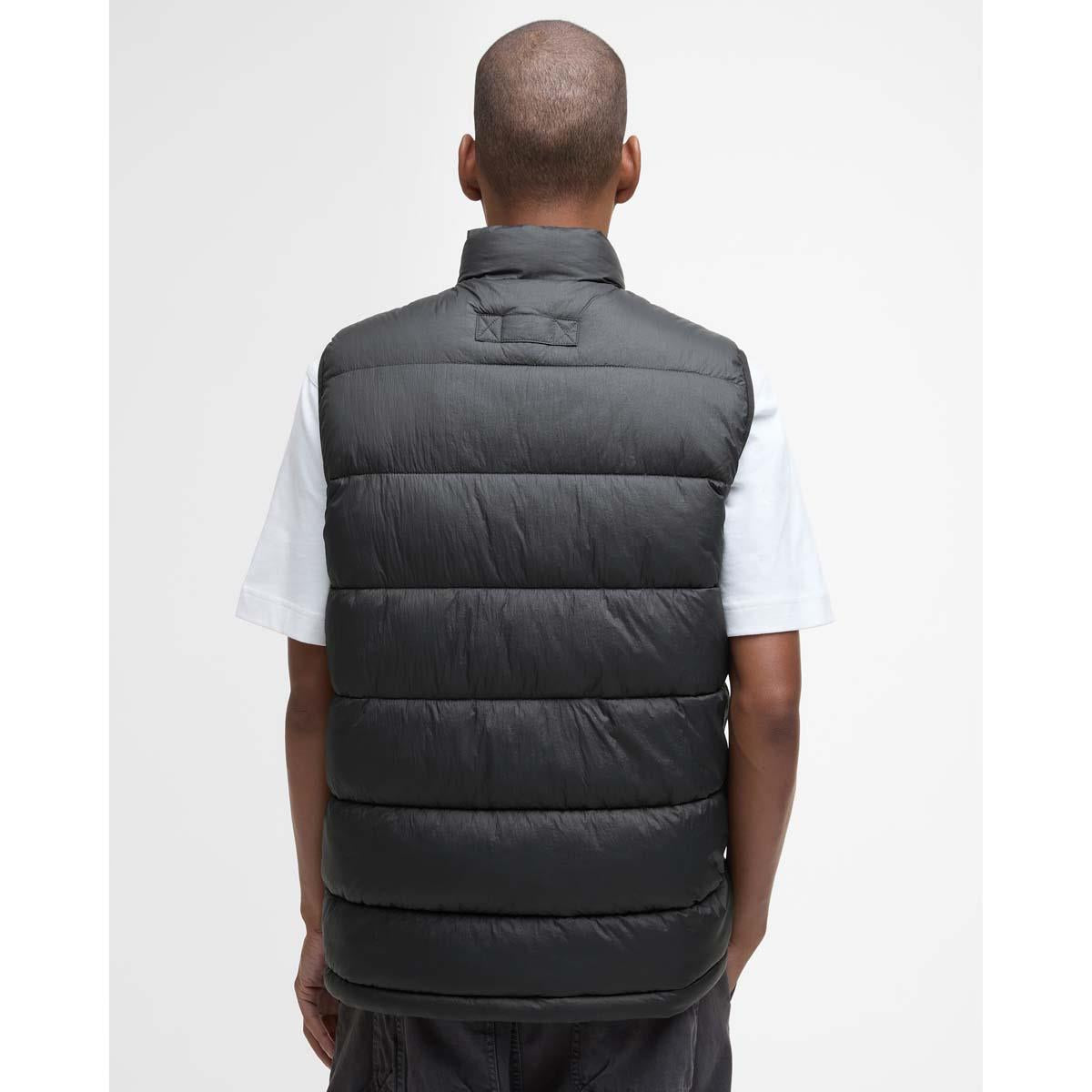 Black Barbour Mens Offshore Quilted Gilet Back