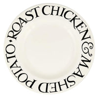 Emma Bridgewater Black Toast Roast Chicken Large 10.5 Inch Dinner Plate