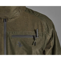 Pine Green Melange Seeland Mens Avail Jacket Pocket Detail