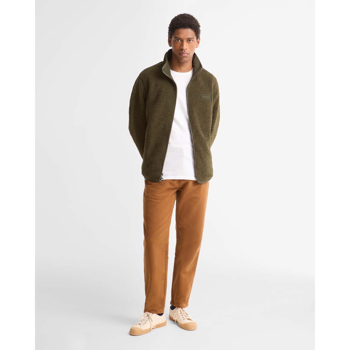 SAGE Barbour Mens Reversible Fleece Jacket ON MODEL