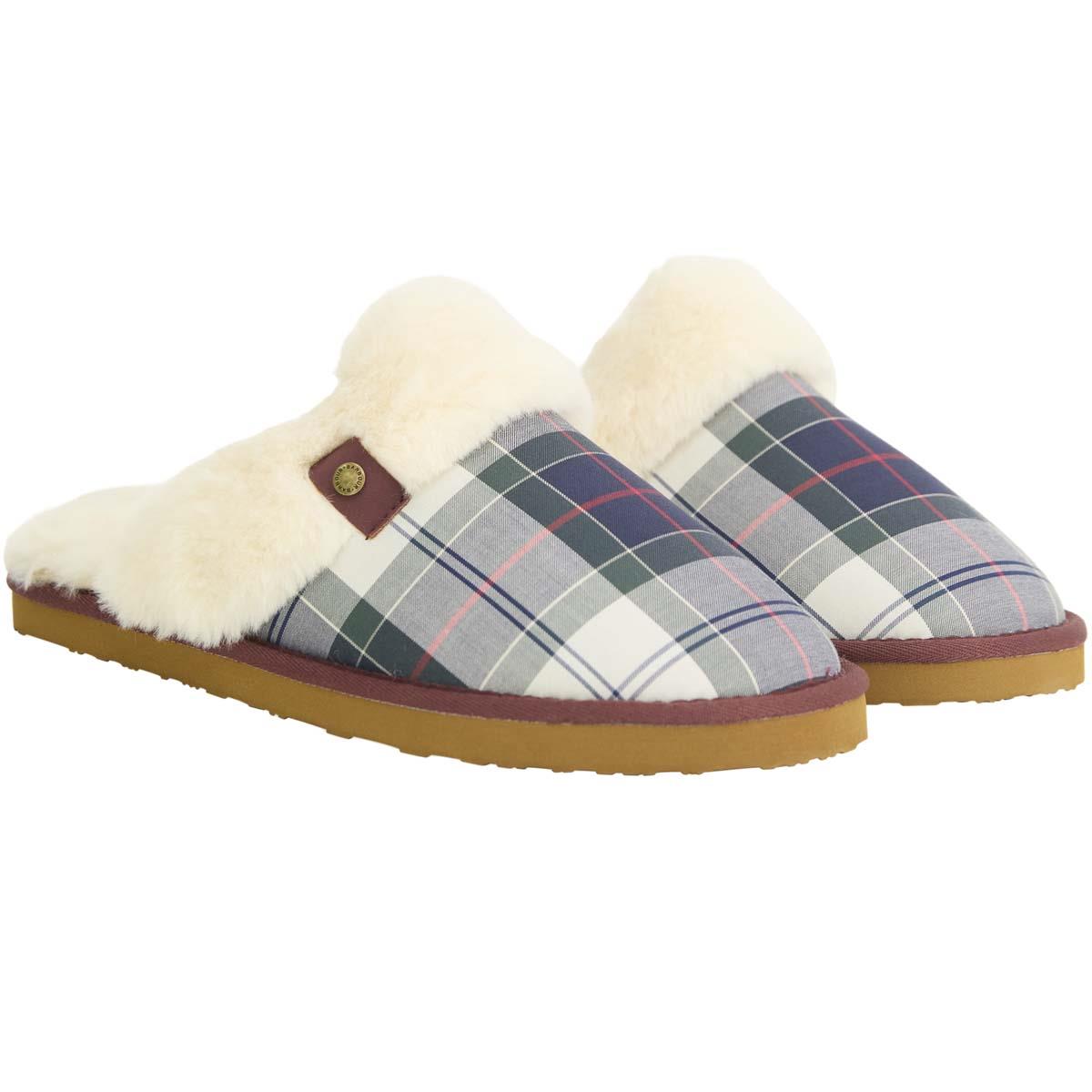 Barbour Womens Claudia Tartan Mule Slipper