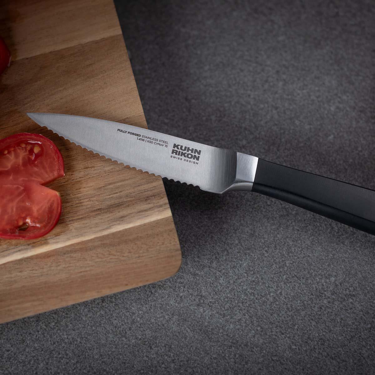 Kuhn Rikon Culinary Forged Paring Knife Serrated Detail