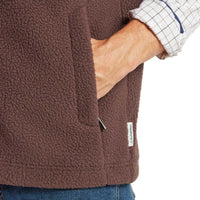 Mahogany Schoffel Mens Oakham Retro Fleece Gilet Pocket