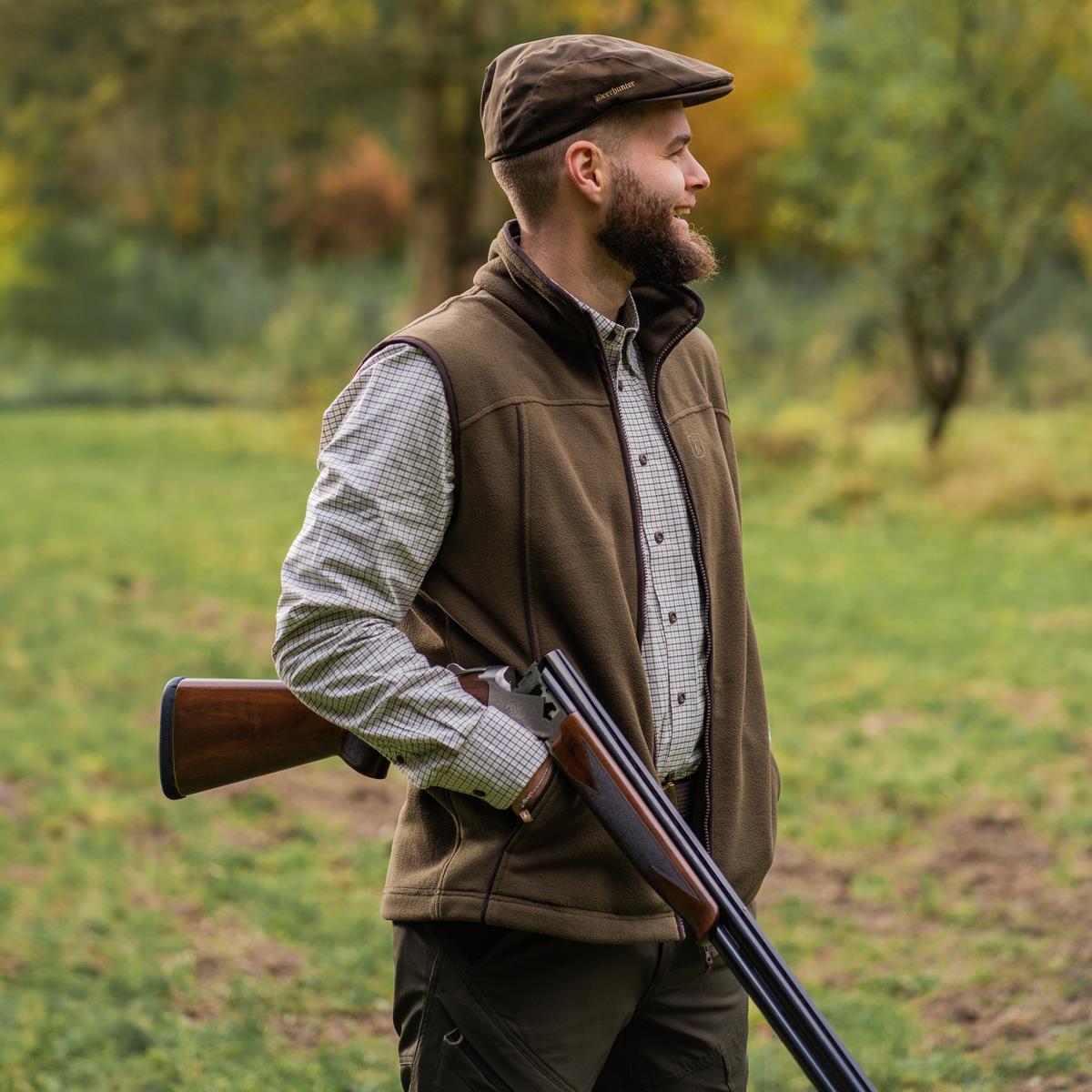 Tarmac Green Deerhunter Mens Eagle Fleece Waistcoat Lifestyle
