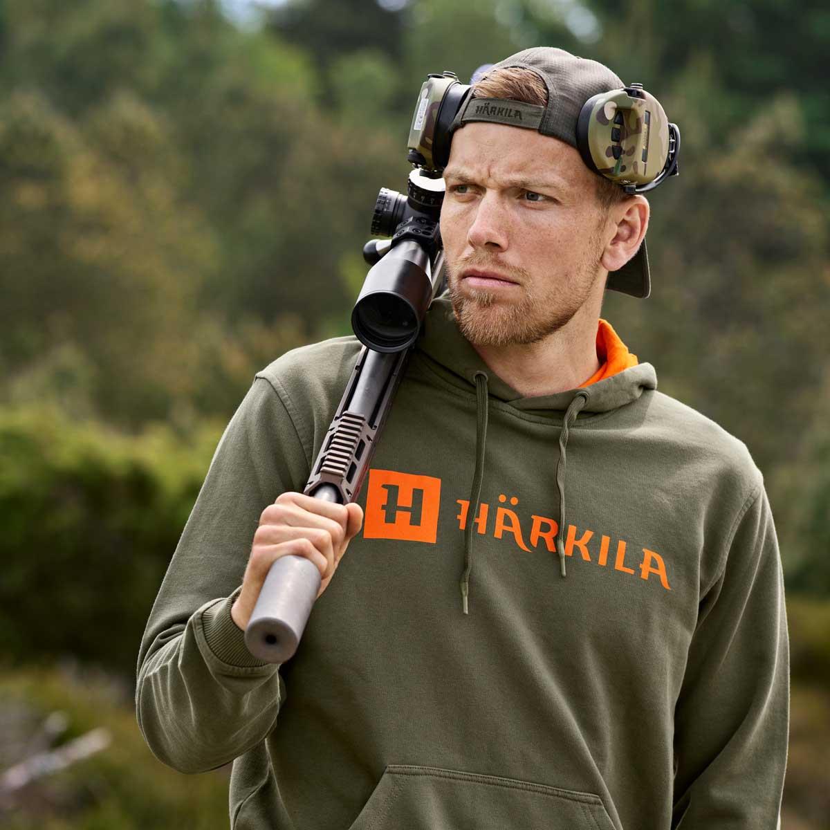 Grape Leaf/Mandarin Orange Harkila Mens Identity Hoodie ls2
