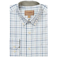 Deep Ocean Blue/Agave Green Schoffel Mens Holkham Shirt