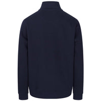 Navy Hoggs Of Fife Mens Galloway 1888 Plain 1/4 Zip Sweatshirt Back