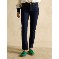 Rinse Wash Joules Womens Slim Straight Cut Jeans On Model