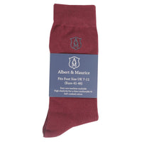 Red Pack Albert and Maurice Mens Logo Embroidered Socks