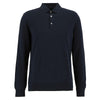 Navy Barbour Mens Pima Cotton Knitted Polo Shirt