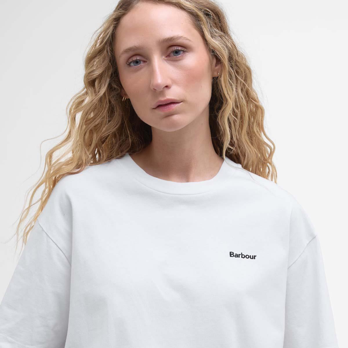 White Barbour Womens Jema Top Front