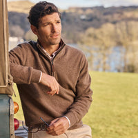 Schoffel Mens Lewis Lambswool 1/4 Zip Jumper