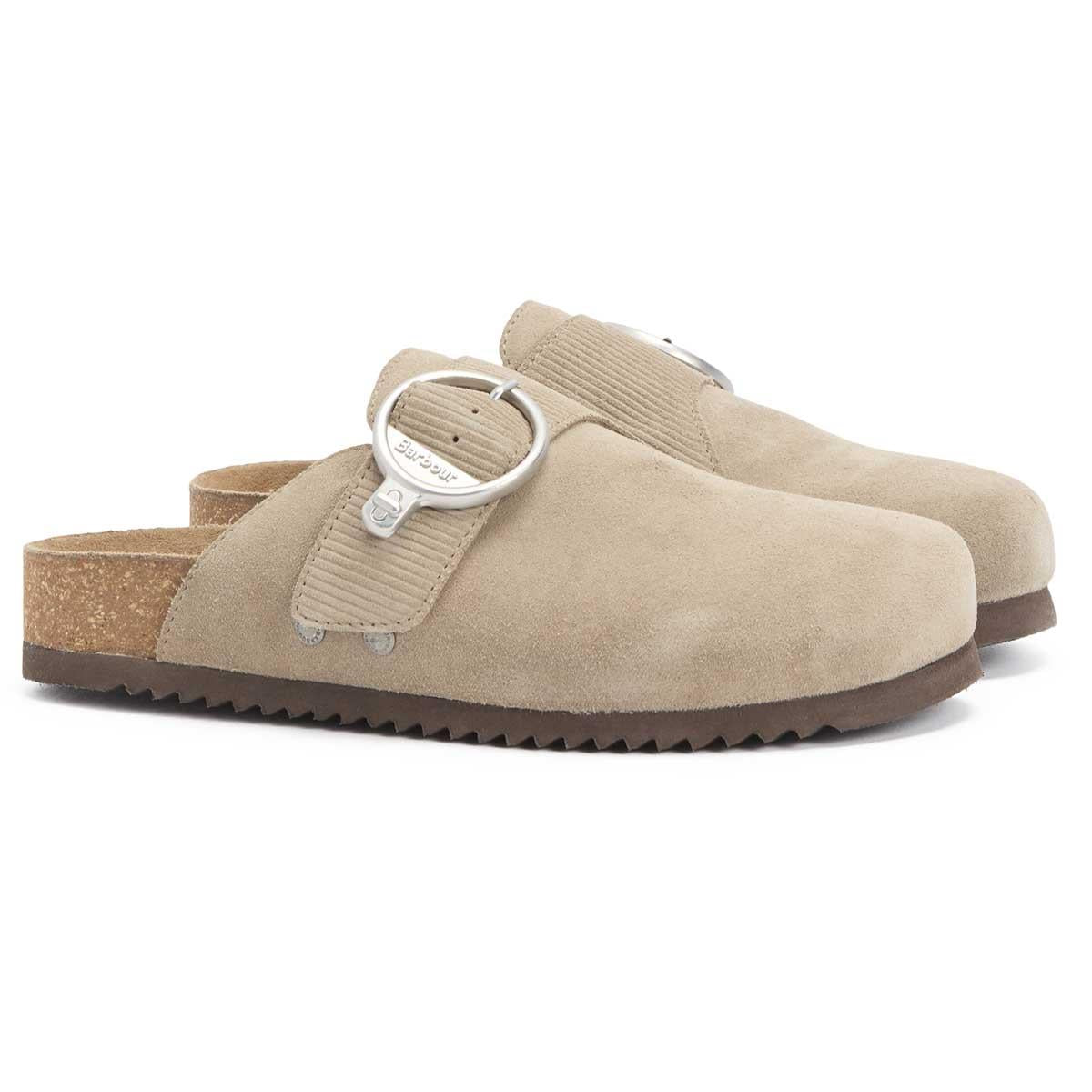 Taupe Suede Barbour Kyra Closed Toe Sandal