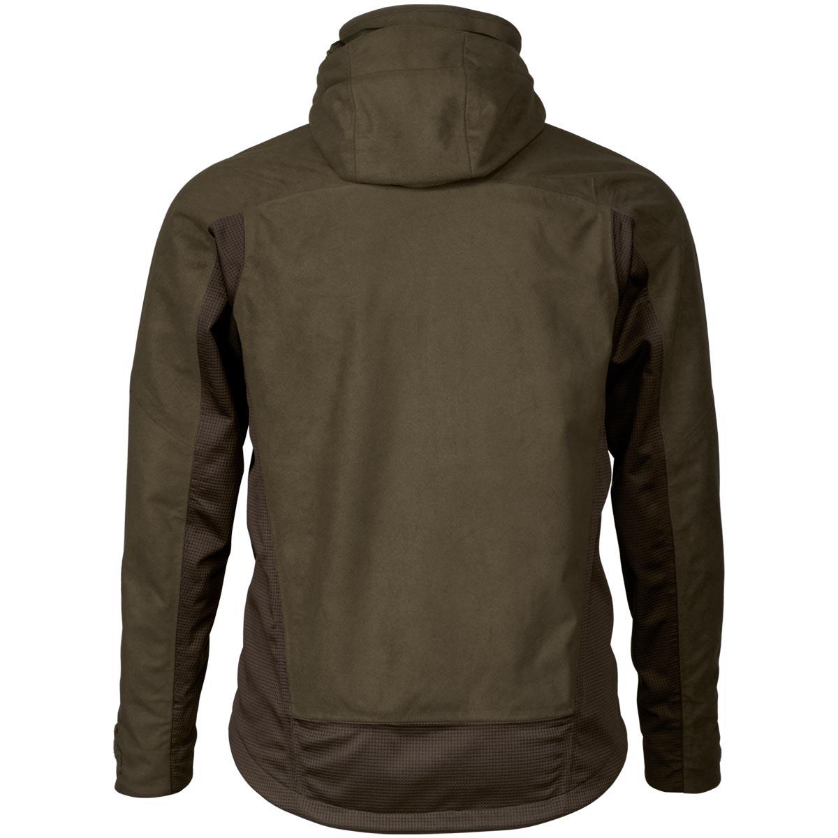 Pine Green Seeland Mens Climate Hybrid Waterproof Jacket Back