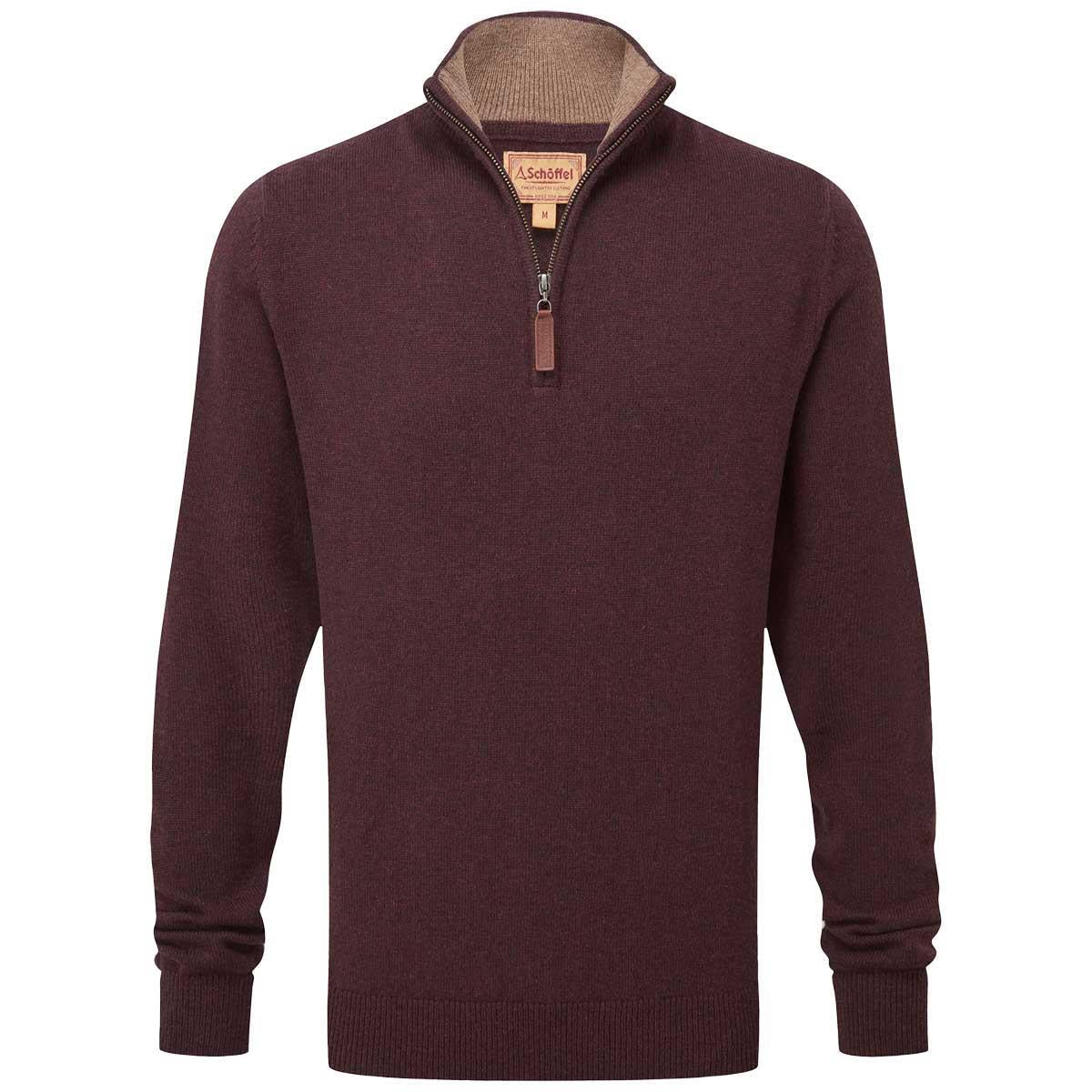 Schoffel Mens Lewis Lambswool 1/4 Zip Jumper