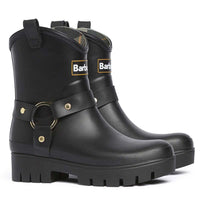 Black Barbour Womens Elley Harness Welly