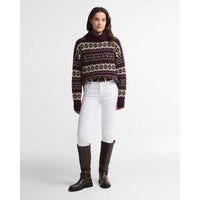 FIG MULTI Barbour Womens Helen Knitted Jumper ON MODEL