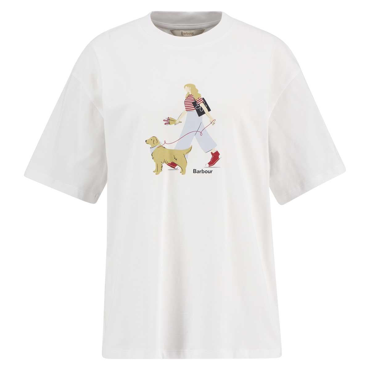White Barbour Womens Derwent T-Shirt
