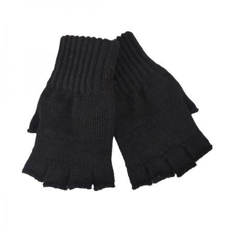 Barbour Mens Knitted Lambswool Fingerless Gloves