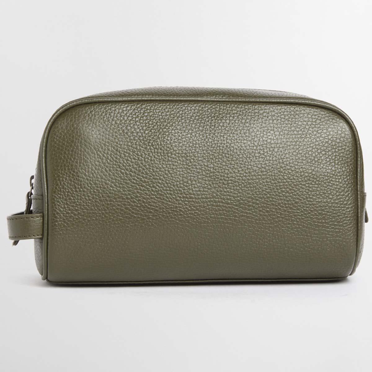 Barbour Mens Brunton Leather Washbag