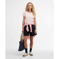 Pink Barbour Womens Bede T-Shirt on model