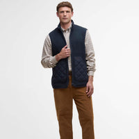 Navy Barbour Mens Lowich Fleece Gilet Front