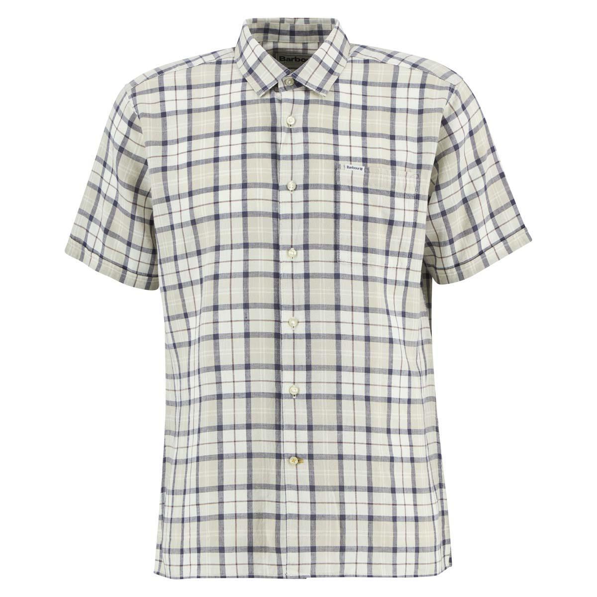 Oban Mist Tartan Barbour Mens Midfield Tartan Summer Fit Shirt