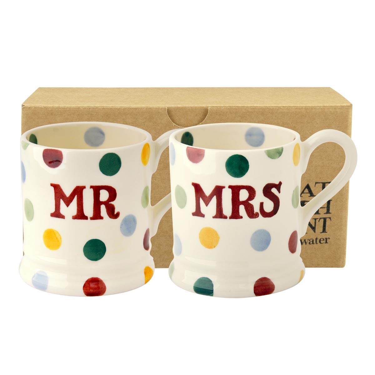 Emma Bridgewater Polka Dot Mr & Mrs Mug Set