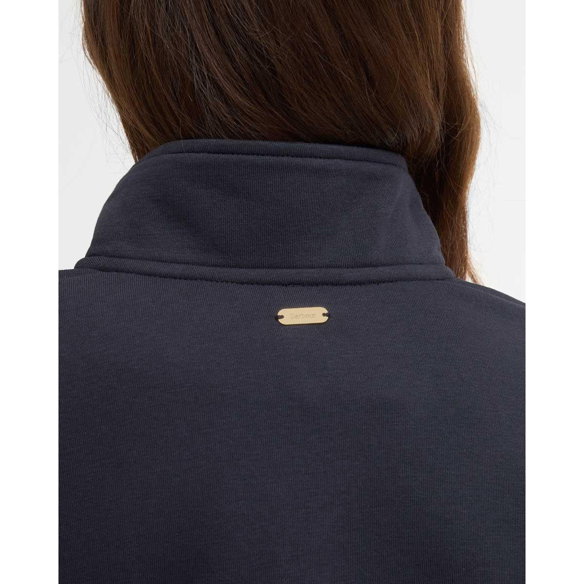 Dark Navy Barbour Womens Zaria Half Zip Sweatshirt back