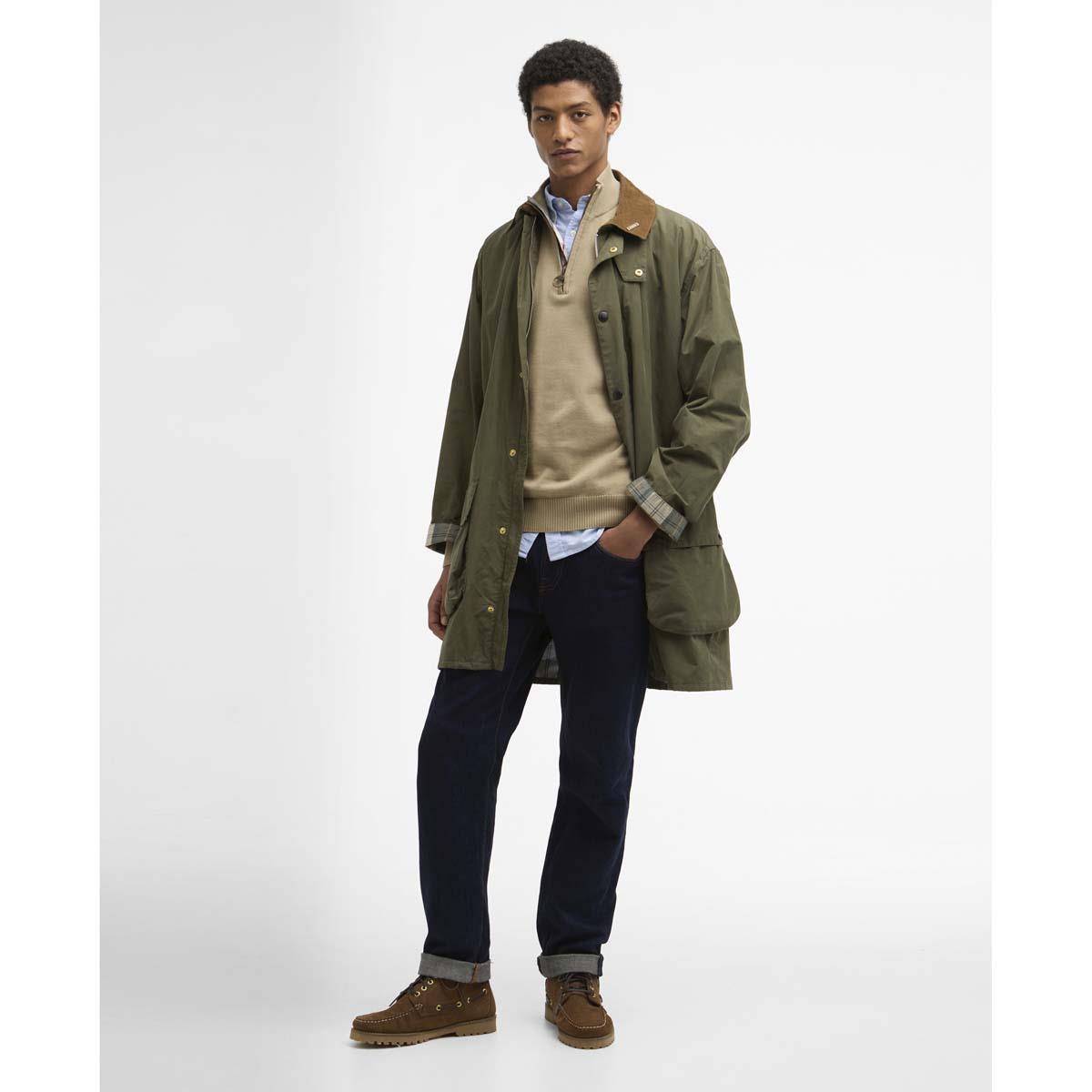 Ivy Green Barbour Mens Icons Border Casual Jacket on model