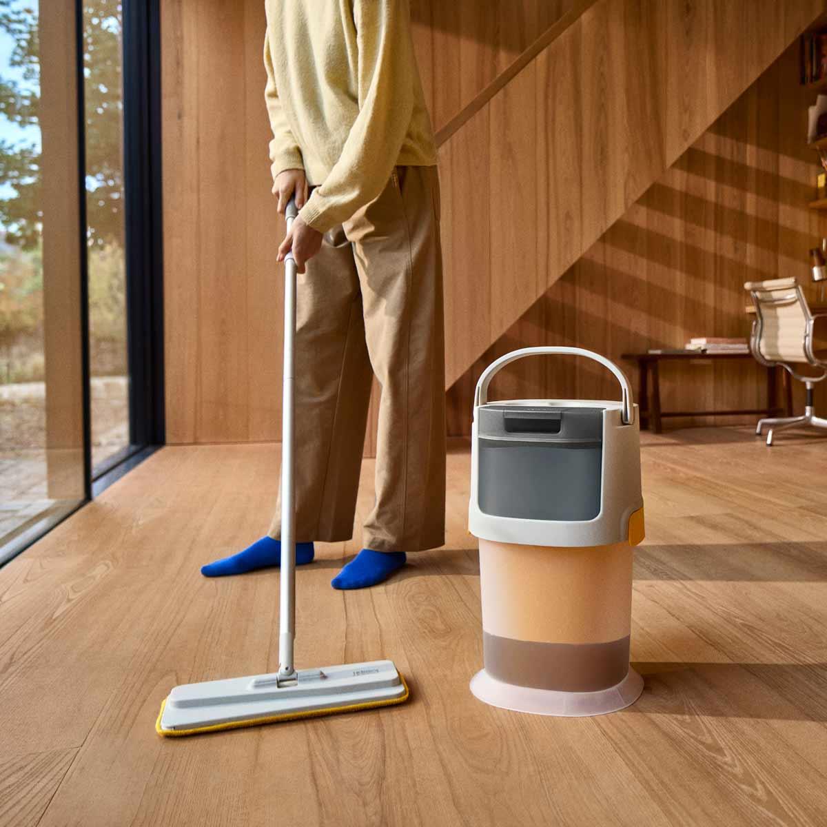 Light Stone Joseph Joseph UltraClean Microfibre Floor Mop Cleaning System Lifestyle