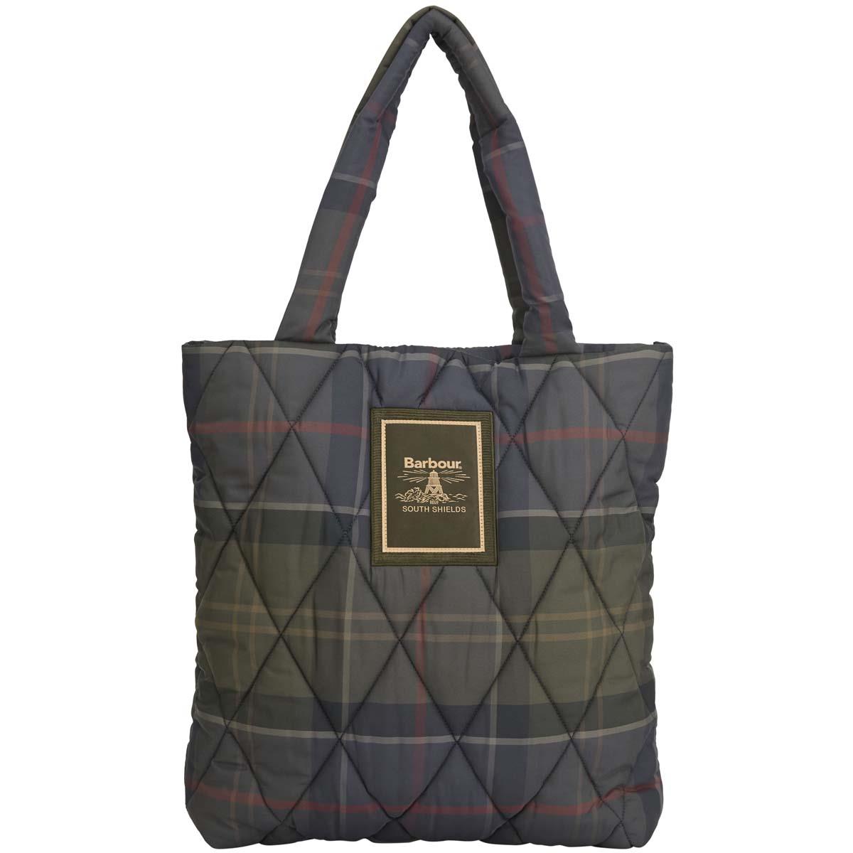 Barbour Womens Tartan Arlene Quilted Tote Bag