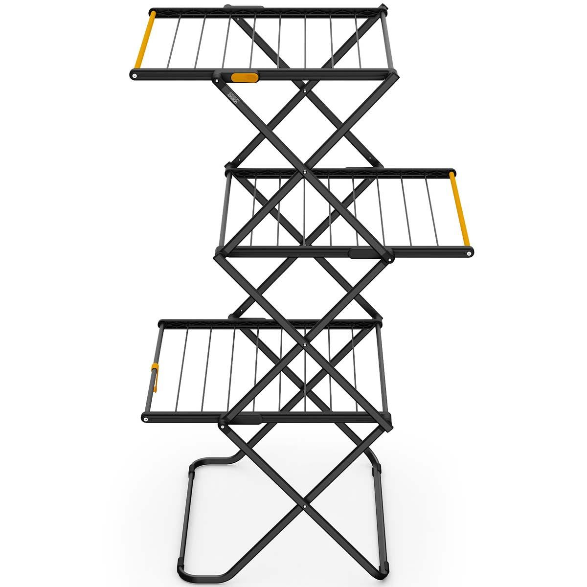 Black Joseph Joseph AirFrame 16m 3-Tier Clothes Airer Side View