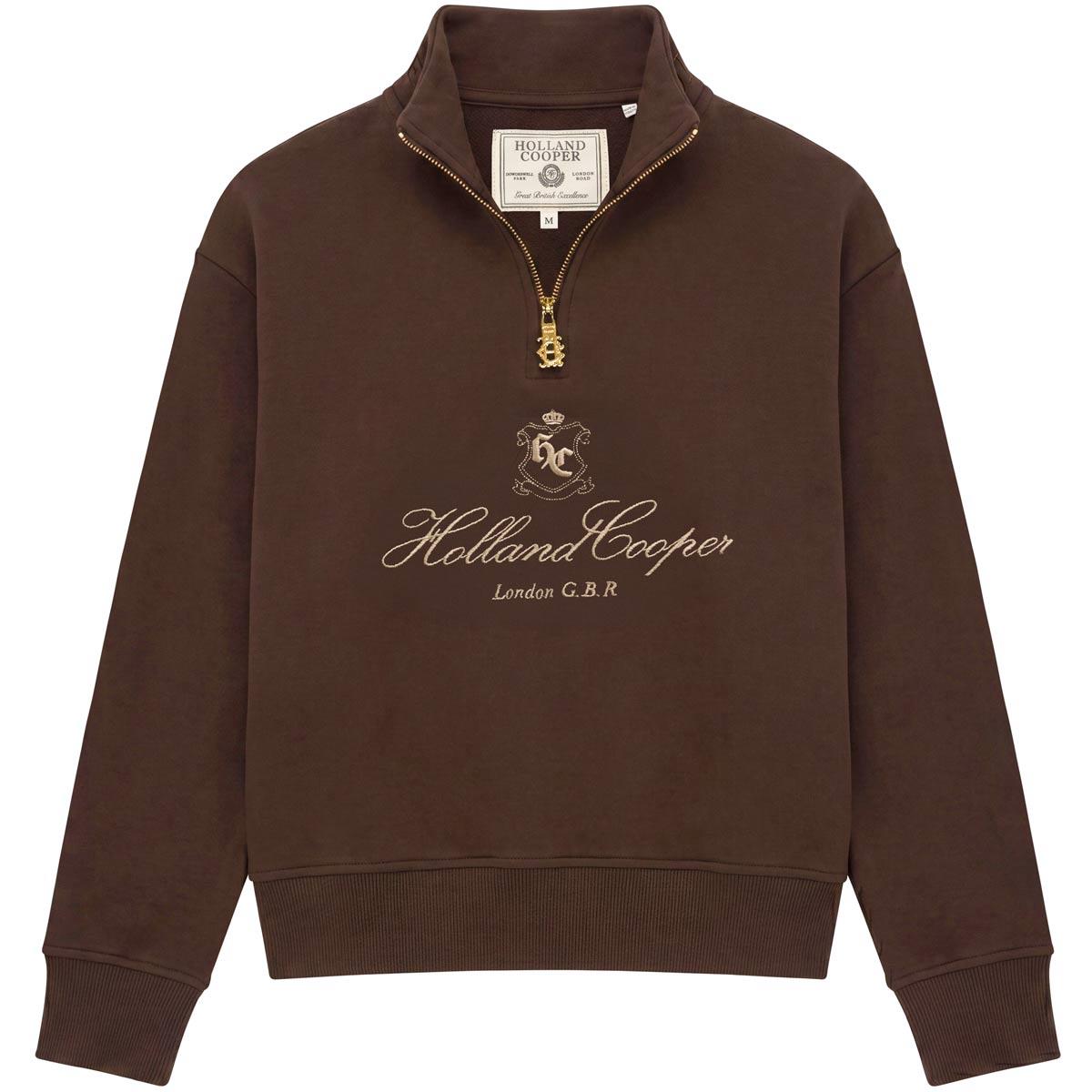 Holland Cooper Womens Essential Relaxed Quarter Zip Sweatshirt