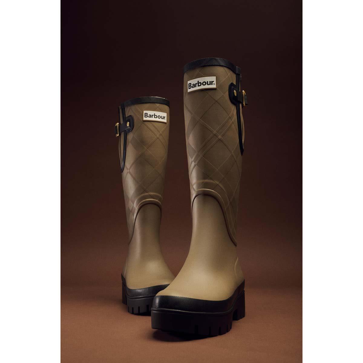 Barbour Womens Leighton Tartan Tall Welly