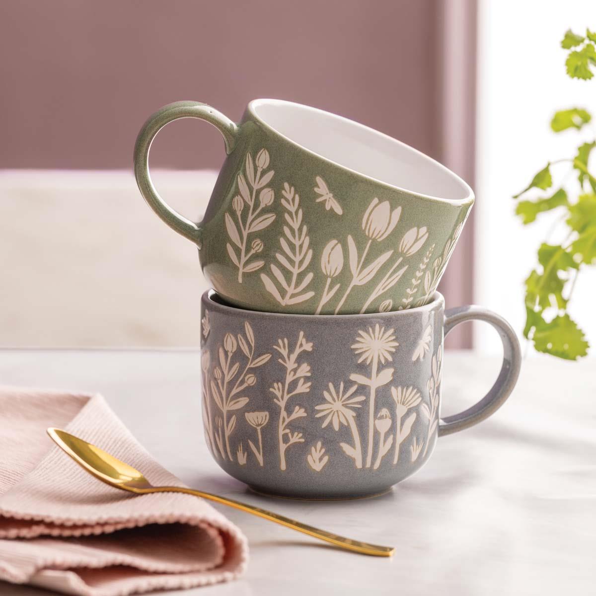 GREEN Mason Cash In The Meadow Flower Mug LS2