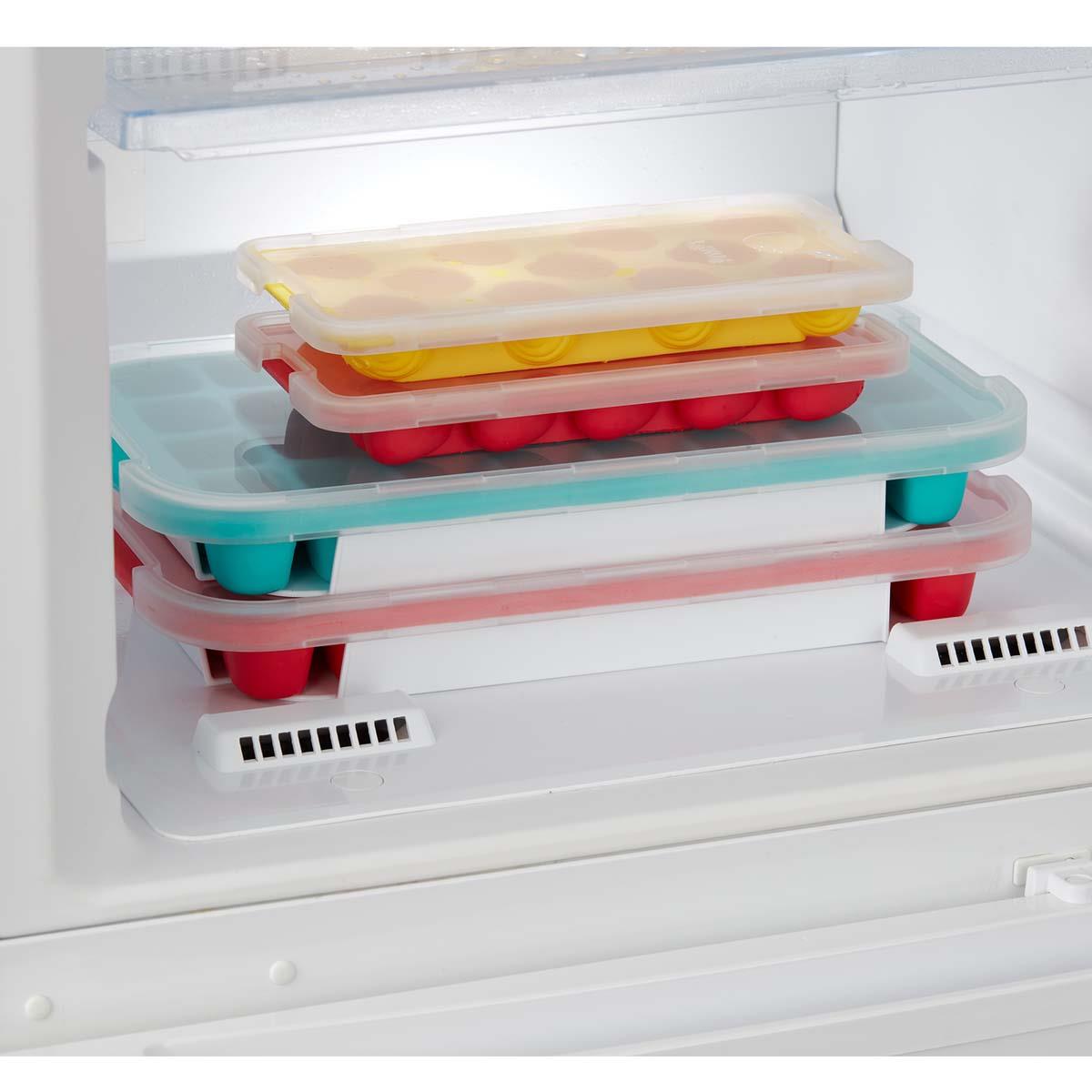 Lekue Industrial Ice Cube Tray with Lid In the Freezer