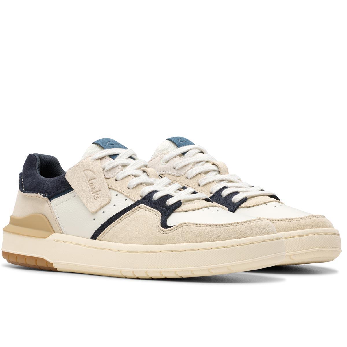 Navy Combi Clarks Mens Courtlite2 Lo Trainer