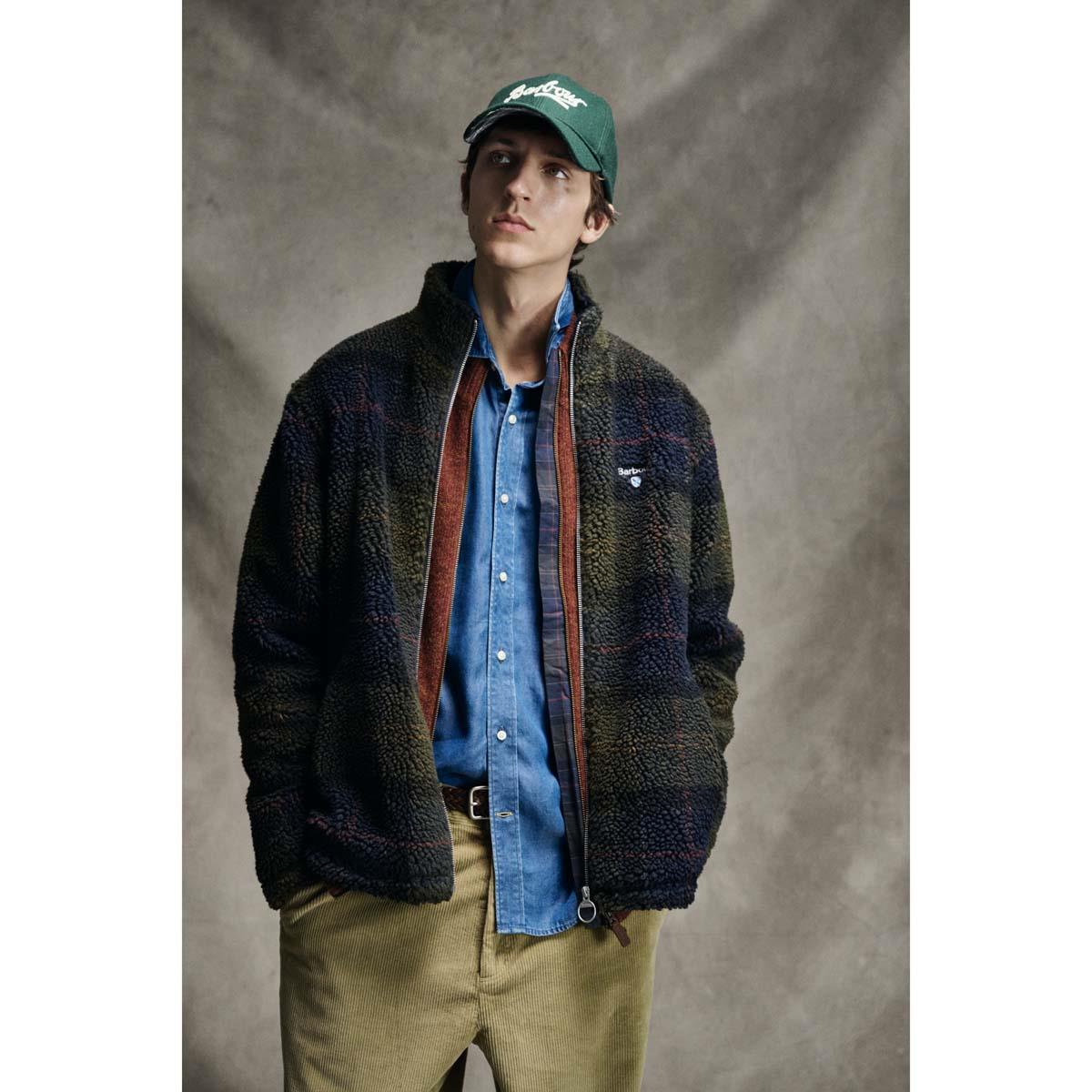 Barbour Mens Tartan Fleece Zip Through Sweatshirt