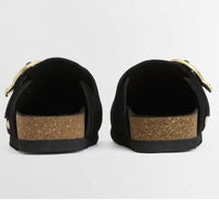 Black Suede Barbour Kyra Closed Toe Sandal back