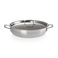 Le Creuset Classic 3-ply Stainless Steel Shallow Casserole with Lid