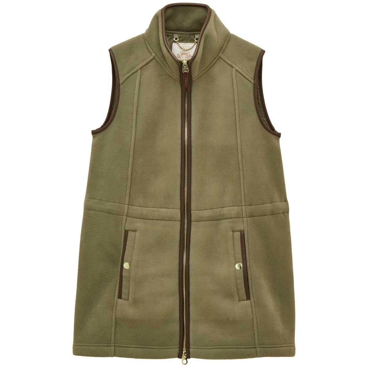 Light Green Joules Womens Heritage Longline Fleece Gilet