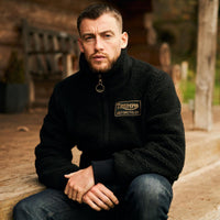 Black/Gold Triumph Mens Roadhouse High Pile Fleece